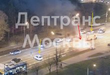 Фото - На юго-западе Москвы автомобиль загорелся на проезжей части